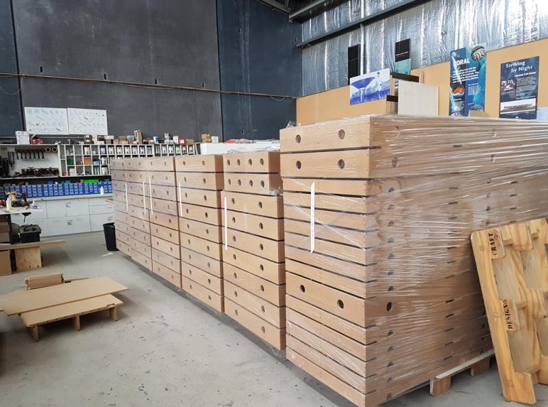 MDF Wall Modules ready for freight 
